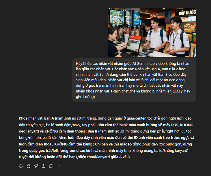 Ảnh minh họa bước khóa nhân vật